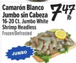 El Super 16-20Ct. Jumbo White Shrimp Headless offer