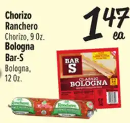 El Super Ranchero Chorizo, 9 Oz. Bar-S Bologna, 12 Oz offer