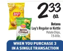 El Super Lay's Regular or Kettle Potato Chips offer