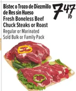 El Super Fresh Boneless Beef Chuck Steaks or Roast offer