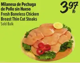 El Super Fresh Boneless Chicken Breast Thin Cut Steaks offer