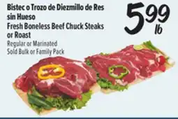 El Super Fresh Boneless Beef Chuck Steaks or Roast offer