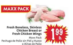 Foodmaxx Fresh Boneless, Skinless Chicken Breast or Fresh Chicken Wings offer