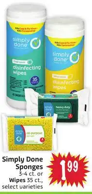 Foodmaxx Simply Done Sponges 3-4 ct. or Wipes 35 ct offer