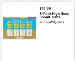 Walgreens 8-Pack High Noon, 355ml. Cans offer