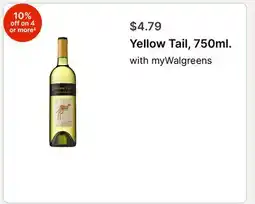 Walgreens Yellow Tail, 750ml offer