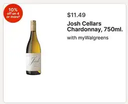 Walgreens Josh Cellars Chardonnay 750ml offer