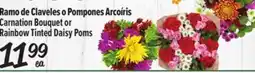 El Super Fresh Carnation Bouquet or Rainbow Tinted Daisy Poms offer