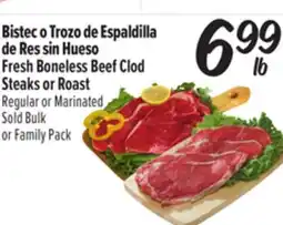 El Super Fresh Fresh Boneless Beef Clod Steaks or Roast offer