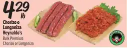 El Super Fresh Reynaldo's Bulk Premium Chorizo or Longaniza offer
