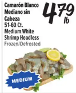 El Super Fresh 51-60 Ct. Medium White Shrimp Headless offer