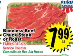 Superior Grocers Boneless Beef Chuck Steak or Roast offer