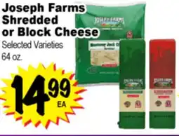 Superior Grocers Joseph Farms Shredded or Block Cheese offer