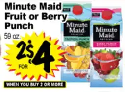 Superior Grocers Minute Maid Fruit or Berry Punch offer