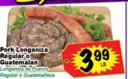 Superior Grocers Pork Longaniza Regular o Guatemalan offer