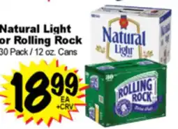 Superior Grocers Natural Light or Rolling Rock offer