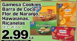 Superior Grocers Gamesa Cookies Barra de Coco, Flor de Naranjo, Hawaianas, Ricanelas offer
