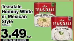 Superior Grocers Teasdale Hominy White or Mexican Style offer
