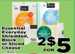 Superior Grocers Essential Everyday Shredded, Block or Sliced Cheese offer