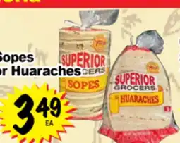 Superior Grocers Sopes or Huaraches offer