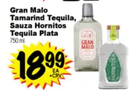 Superior Grocers Gran Malo Tamarind Tequila Sauza Hornitos Tequila Plata offer
