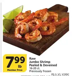 Vons Raw Jumbo Shrimp offer