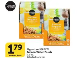 Vons Signature SELECT Tuna in Water Pouch offer