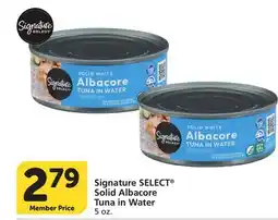 Vons Signature SELECT Solid Albacore Tuna in Water offer