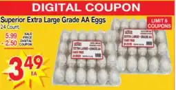 Superior Grocers Superior Extra Large Grade AA Eggs offer