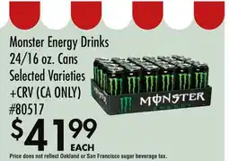 Smart & Final Monster Energy Drinks offer