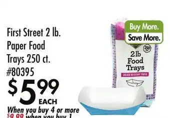 Smart & Final First Street Paper Food Trays offer