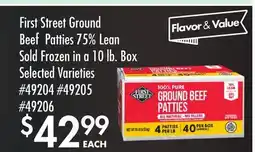 Smart & Final First Street Ground Beef Patties 75% Lean offer