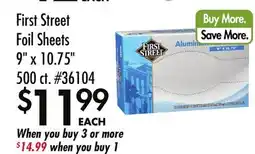 Smart & Final First Street Foil Sheets offer