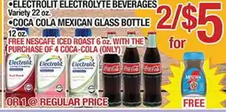 Torres Supermercado • ELECTROLIT ELECTROLYTE BEVERAGES • COCA COLA MEXICAN GLASS BOTTLE offer