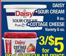 Torres Supermercado DAISY SOUR CREAM 8 oz. COTTAGE CHEESE Variety 6 oz offer
