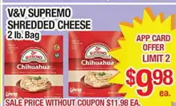 Torres Supermercado V&V SUPREMO SHREDDED CHEESE offer