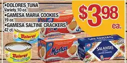 Torres Supermercado •DOLORES TUNA •GAMESA MARIA COOKIES •GAMESA SALTINE CRACKERS offer