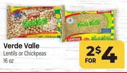 Tony’s Fresh Market Verde Valle Lentils or Chickpeas offer