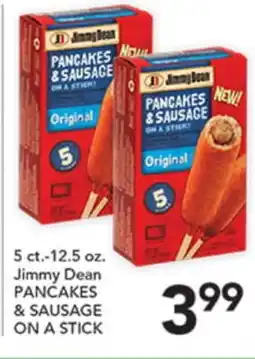Pete's Fresh Market 5 ct.-12.5 oz. Jimmy Dean PANCAKES & SAUSAGE ON A STICK offer