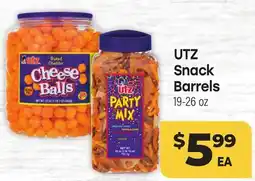 Tony’s Fresh Market UTZ Snack Barrels offer