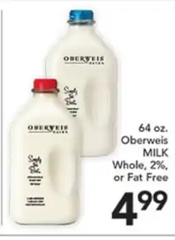 Pete's Fresh Market 64 oz. Oberweis MILK offer