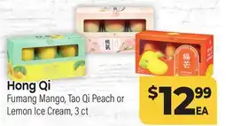 Tony’s Fresh Market Hong Qi Fumang Mango, Tao Qi Peach or Lemon Ice Cream offer