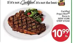 Pete's Fresh Market Certified Angus Beef Bone-In NEW YORK STRIP STEAK offer