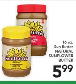Pete's Fresh Market 16 oz. Sun Butter NATURAL SUNFLOWER BUTTER offer