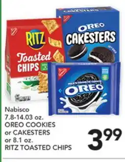 Pete's Fresh Market Nabisco 7.8-14.03 oz. OREO COOKIES or CAKESTERS or 8.1 oz. RITZ TOASTED CHIPS offer