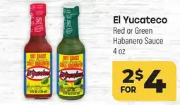 Tony’s Fresh Market El Yucateco Red or Green Habanero Sauce offer