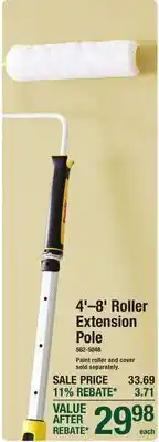 Menards 4'–8' Roller Extension Pole offer