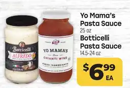 Tony’s Fresh Market Yo Mama's Pasta Sauce, 25 oz, Botticelli Pasta Sauce, 14.5-24 oz offer