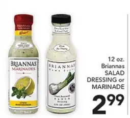 Pete's Fresh Market 12 oz. Briannas SALAD DRESSING or MARINADE offer