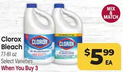 Tony’s Fresh Market Clorox Bleach offer